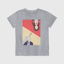 Футболка хлопковая детская Очень приятно Томоэ, цвет: меланж