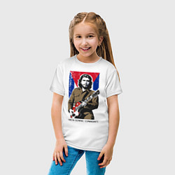 Футболка хлопковая детская Che Cuevara-Hasta Siempre Comandante, цвет: белый — фото 2