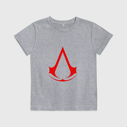 Футболка хлопковая детская Red logo of assassins, цвет: меланж