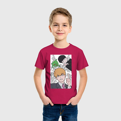 Детская футболка Моб Психо 100 Экубо дух / Маджента – фото 3