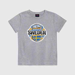 Футболка хлопковая детская Sweden, цвет: меланж