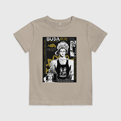 Футболка хлопковая детская Повесть о конце света Будда бог просветления, цвет: миндальный