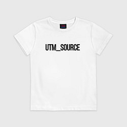 Футболка хлопковая детская Utm source, цвет: белый
