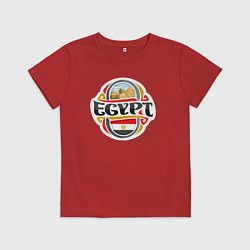 Футболка хлопковая детская Мой Египет, цвет: красный