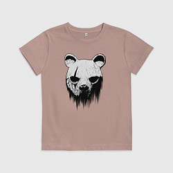 Футболка хлопковая детская Медвежья маска, цвет: пыльно-розовый
