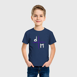 Футболка хлопковая детская Depeche Mode - Logo devotional, цвет: тёмно-синий — фото 2