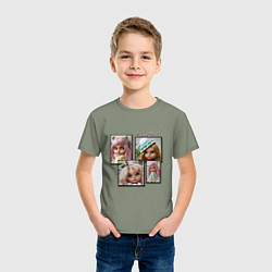 Футболка хлопковая детская Люблю кукол, цвет: авокадо — фото 2