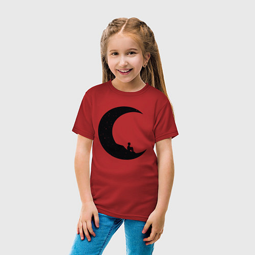 Детская футболка Moon boy / Красный – фото 4