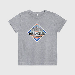 Футболка хлопковая детская Los Angeles USA, цвет: меланж