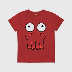 Футболка хлопковая детская John Zoidberg Face, цвет: красный