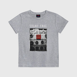 Футболка хлопковая детская Solar Fake - Dont push the button, цвет: меланж