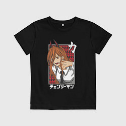 Футболка хлопковая детская Power anime, цвет: черный