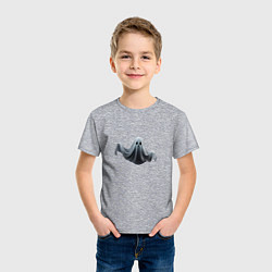 Футболка хлопковая детская Привидение Икс, цвет: меланж — фото 2