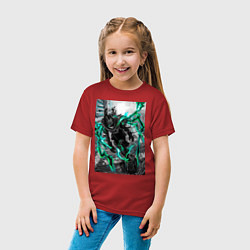 Футболка хлопковая детская Моя геройская академия Идзуку Мидория причуда, цвет: красный — фото 2