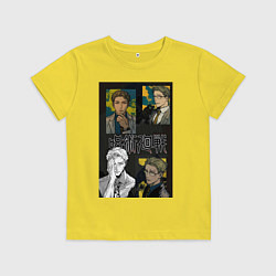 Футболка хлопковая детская Магическая битва Кэнто Нанами работник, цвет: желтый