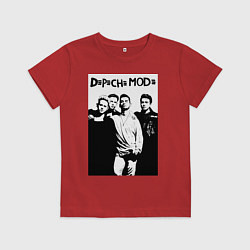 Футболка хлопковая детская Depeche mode all, цвет: красный