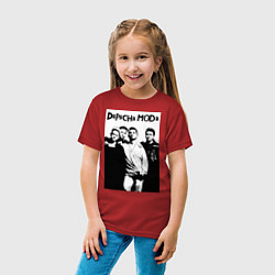 Футболка хлопковая детская Depeche mode all, цвет: красный — фото 2