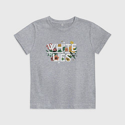 Футболка хлопковая детская White Lies - Flowers, цвет: меланж