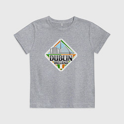Футболка хлопковая детская Ireland Dublin, цвет: меланж
