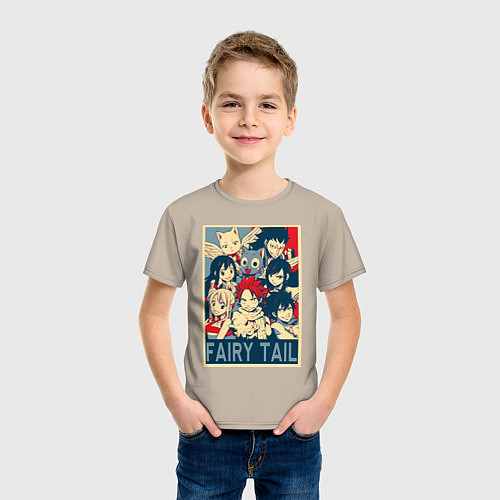 Детская футболка Хвост Феи Эрза Скарлет Нацу Драгнил / Миндальный – фото 3