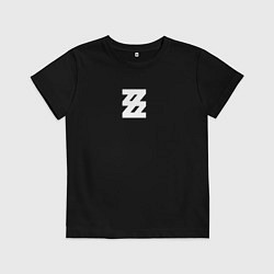 Футболка хлопковая детская Zenless Zone Zero logotype, цвет: черный