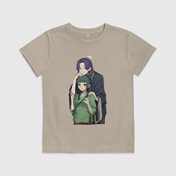 Футболка хлопковая детская Монолог фармацевта Жэньши Расчётливый интриган, цвет: миндальный