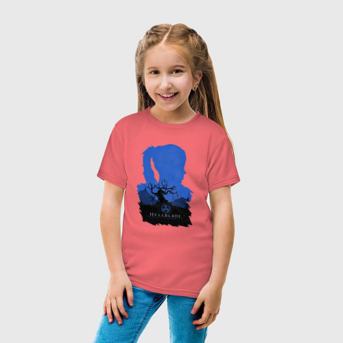 Детская футболка Hellblade - Senua / Коралловый – фото 4
