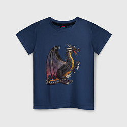 Футболка хлопковая детская HOMM3 Black Dragon, цвет: тёмно-синий