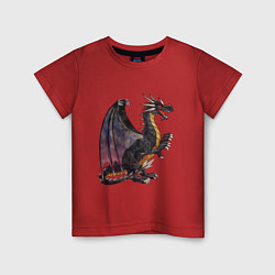 Футболка хлопковая детская HOMM3 Black Dragon, цвет: красный