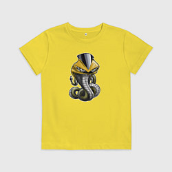 Футболка хлопковая детская Yamaha R6 Snake, цвет: желтый