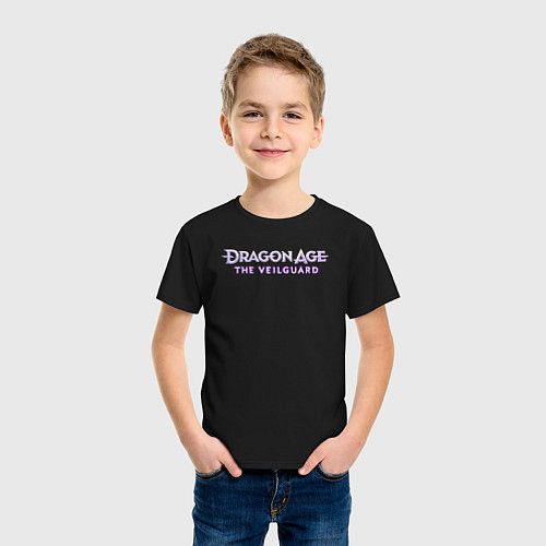 Детская футболка Dragon age the veilguard logo / Черный – фото 3