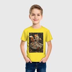 Футболка хлопковая детская Лиса Патрикеевна, цвет: желтый — фото 2