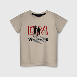 Футболка хлопковая детская Depeche Mode - World in my eyes fletch, цвет: миндальный