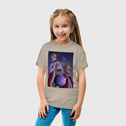 Футболка хлопковая детская Чёрный клевер Юлиус король магов, цвет: миндальный — фото 2