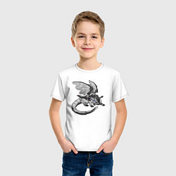 Футболка хлопковая детская BMW M1000RR, цвет: белый — фото 2