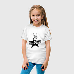 Футболка хлопковая детская Варвара рок звезда, цвет: белый — фото 2