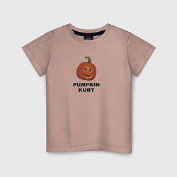 Футболка хлопковая детская Pumpkin Kurt - the office, цвет: пыльно-розовый