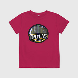 Футболка хлопковая детская Dallas USA, цвет: маджента