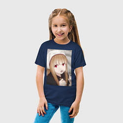 Футболка хлопковая детская Волчица и пряности Холо монашка, цвет: тёмно-синий — фото 2
