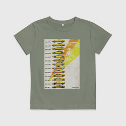 Футболка хлопковая детская Lamborghini эволюция, цвет: авокадо