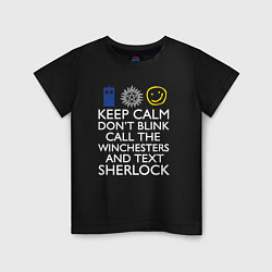 Футболка хлопковая детская Doctor Sherlock, цвет: черный