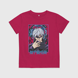 Футболка хлопковая детская Магическая битва Годжо Gojo, цвет: маджента