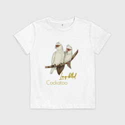 Футболка хлопковая детская Какаду длинноклювый, цвет: белый