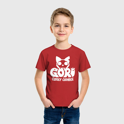 Детская футболка Goro cuddly carnage logo / Красный – фото 3