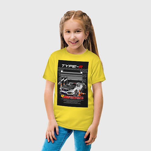 Детская футболка Honda jdm / Желтый – фото 4