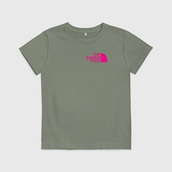 Футболка хлопковая детская The barbie face, цвет: авокадо