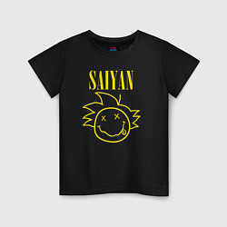 Футболка хлопковая детская Saiyan Dragon Ball, цвет: черный