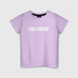 Футболка хлопковая детская I am a brand, цвет: лаванда