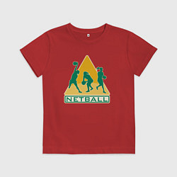 Футболка хлопковая детская Netball, цвет: красный