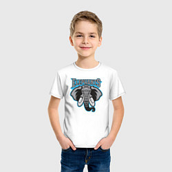 Футболка хлопковая детская Elephants team, цвет: белый — фото 2